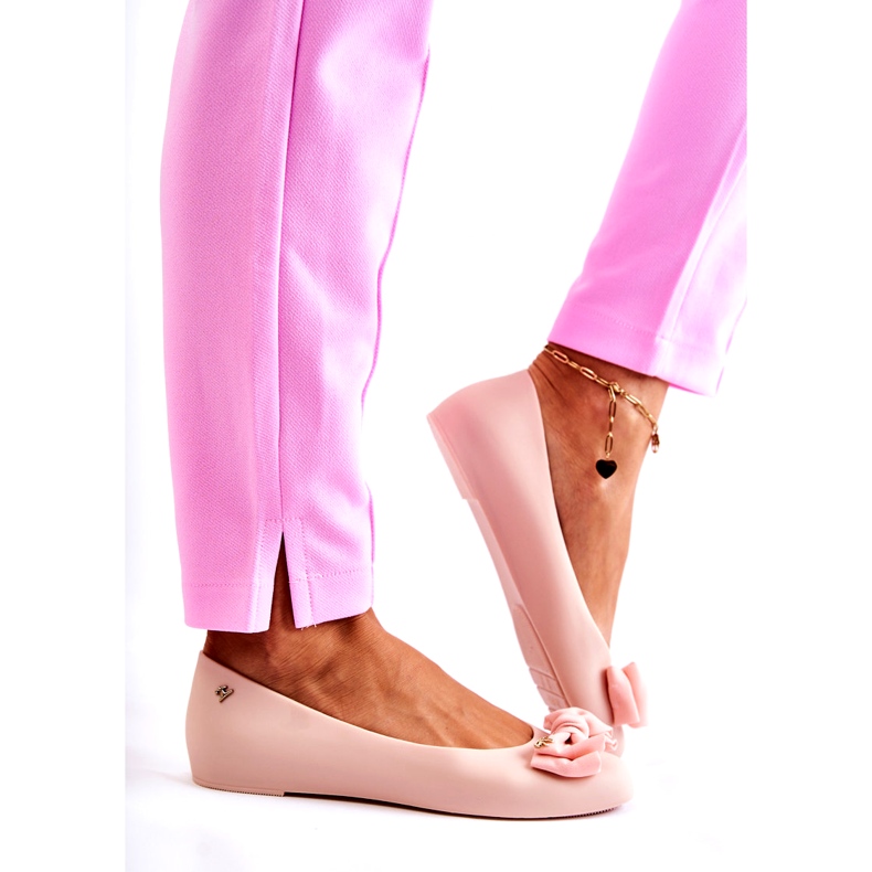 PH1 Dámská mašlička Gumová balerína Nude Fergie béžový 4