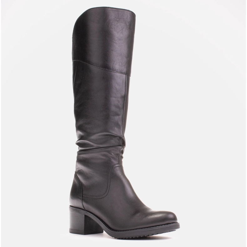 Marco Shoes Dámské kožené boty Marco černý 1