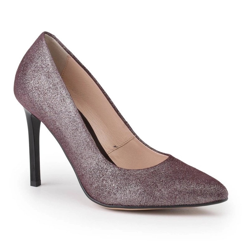 Marco Shoes Burgundské jehličí na vysokém podpatku z pravé kůže červené 1