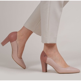 Růžové dámské lodičky Marco Shoes růžový 2