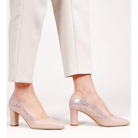 Marco Shoes Dámské lodičky v pudrově růžové barvě růžový 1