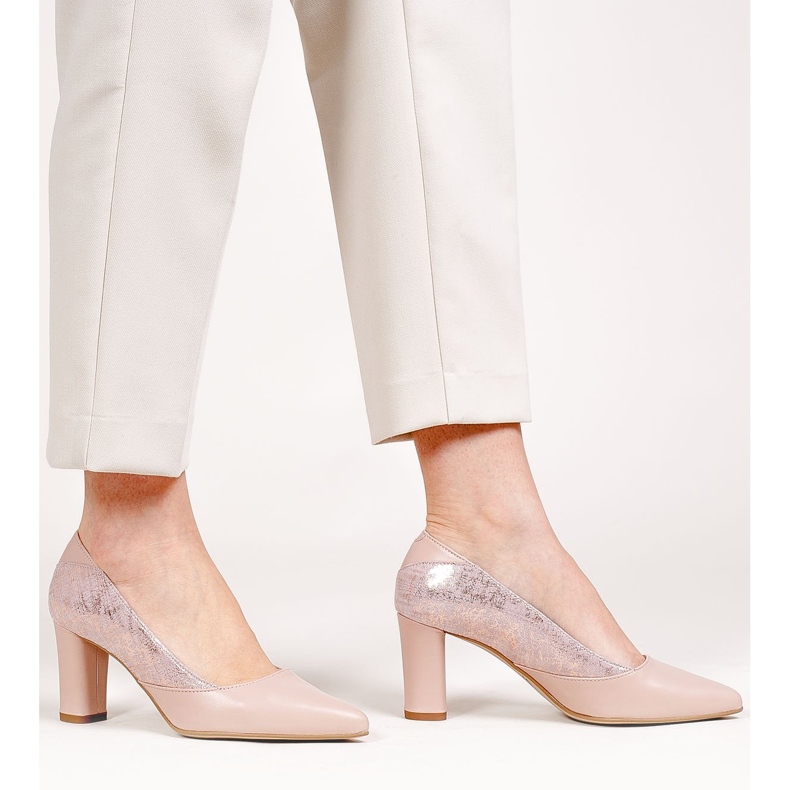 Marco Shoes Dámské lodičky v pudrově růžové barvě růžový 1