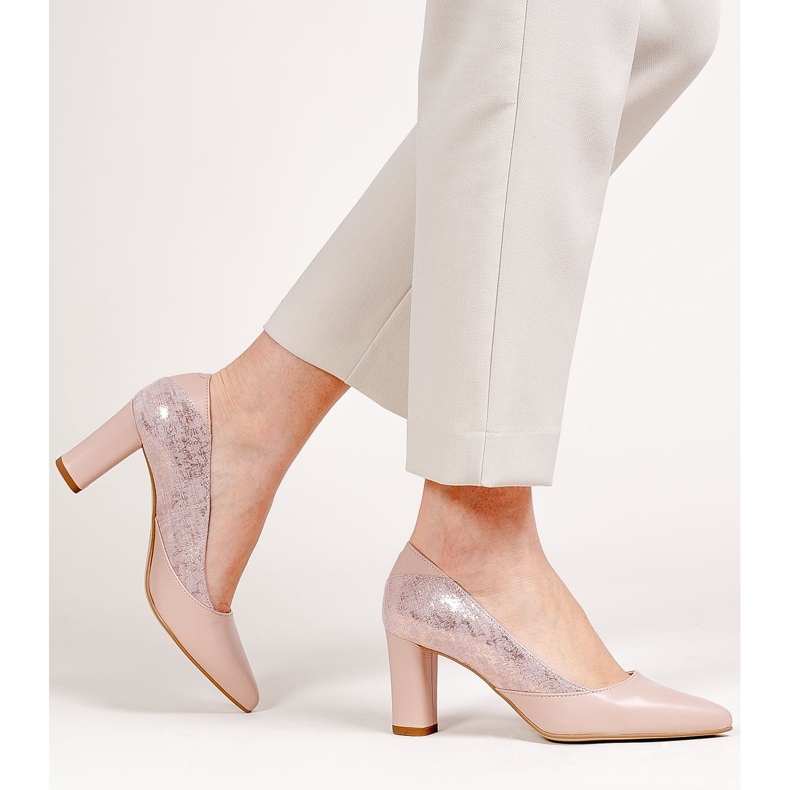 Marco Shoes Dámské lodičky v pudrově růžové barvě růžový 2