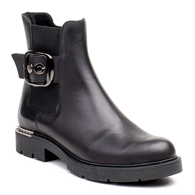 Marco Shoes Dámské boty Chelsea Marco se sponou a gumou černý 1
