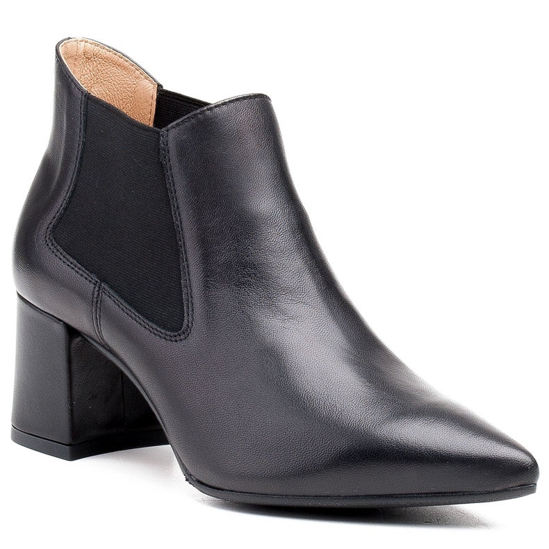 Marco Shoes Tenké a nízké kozačky 1325B s gumou černý 1