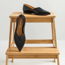 Marco Shoes Černé dámské balerínky Marco 1285P s vykrojením černý 2