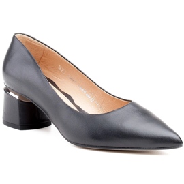 Marco Shoes Černé lodičky 1424P Marco zlato v patě černý 1