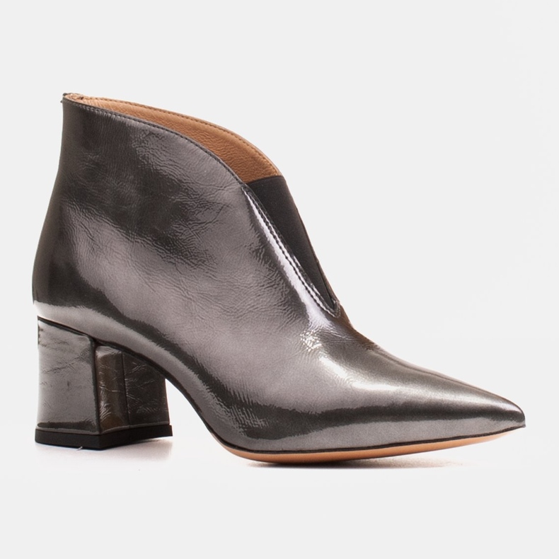 Marco Shoes Tenké kožené kotníkové boty 1460B s gumovým svrškem šedá 1