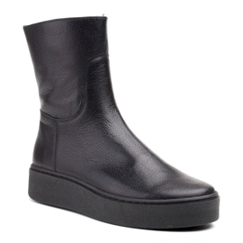 Marco Shoes Pohodlné kozačky 1433B Marco s plochým spodkem černý 1