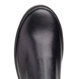 Marco Shoes Pohodlné kozačky 1433B Marco s plochým spodkem černá 3