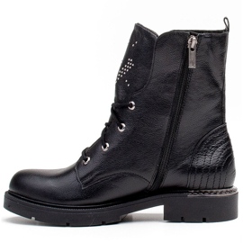 Marco Shoes Marco 1342B svázané dámské boty s tryskami a zipem černý 2