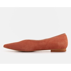 Marco Shoes Přírodní semišové meruňkové balerínky pomerančový 1