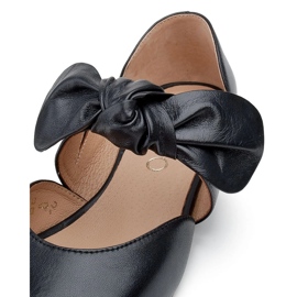 Marco Shoes Černé balerínky 1531P s černou mašlí černý 2