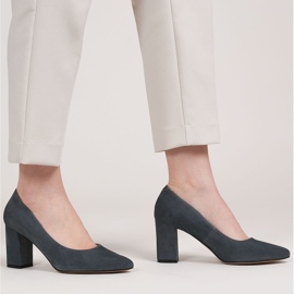 Marco Shoes Šedé lodičky z přírodního semiše šedá 1