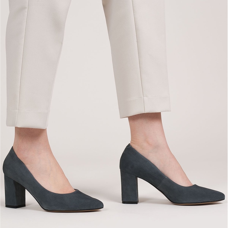 Marco Shoes Šedé lodičky z přírodního semiše šedá 1