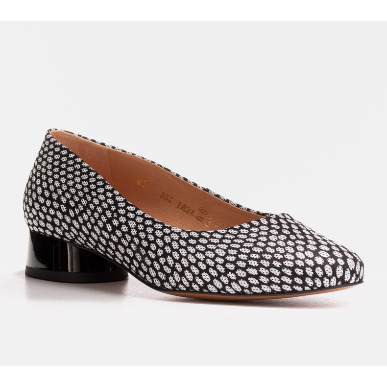 Marco Shoes Balerínky s černobílými vzory černá 1