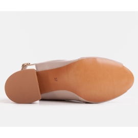 Marco Shoes Béžové sandály s perforací béžový 5