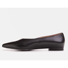 Marco Shoes Balerínky z černé zrnité kůže černý 1