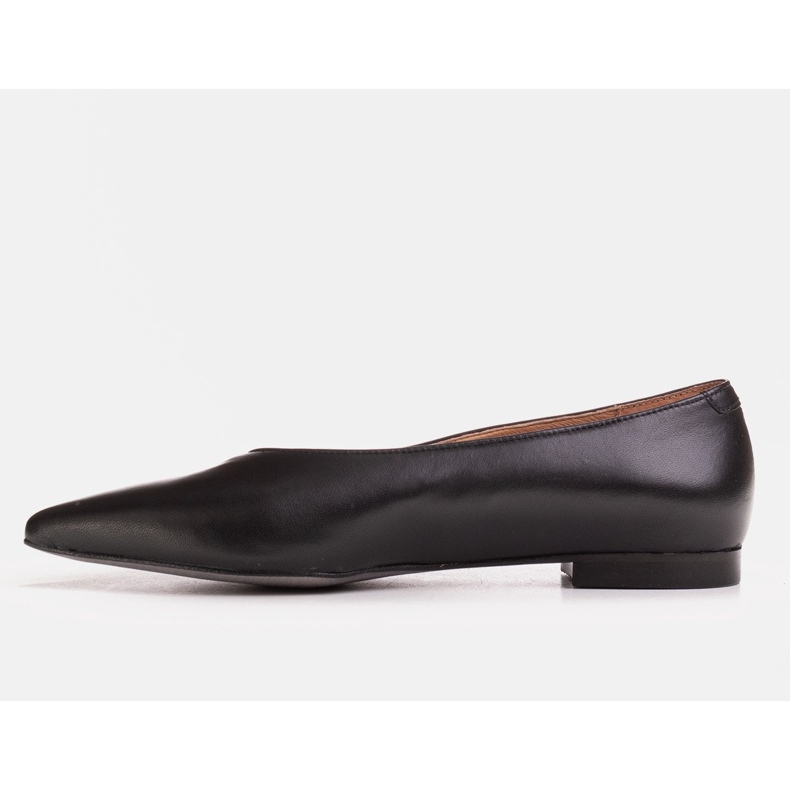 Marco Shoes Balerínky z černé zrnité kůže černý 1