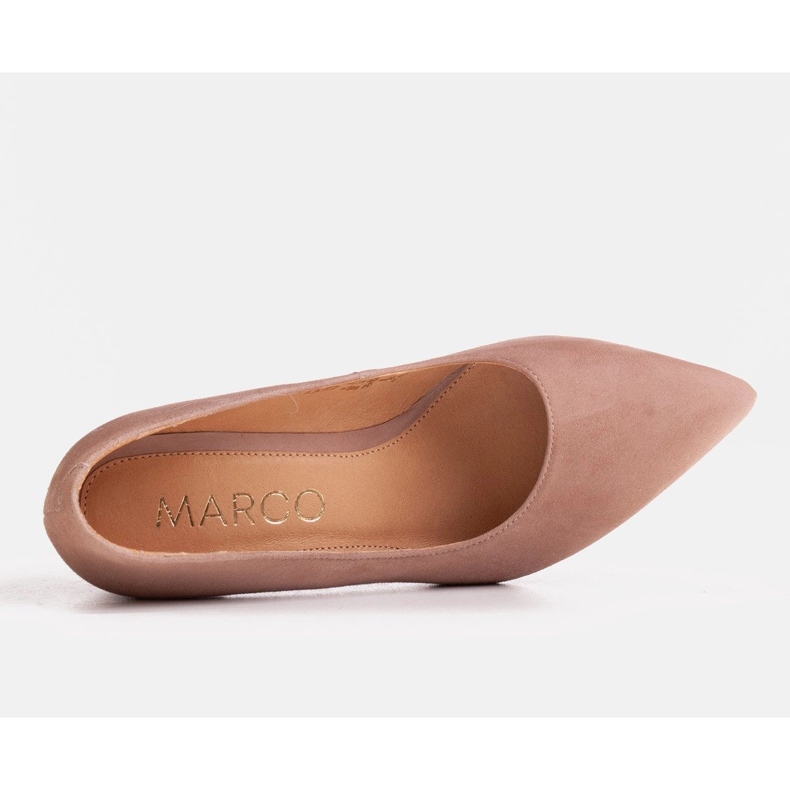 Marco Shoes Lodičky z béžové kamzíkové kůže béžový 2