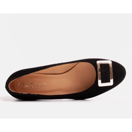 Marco Shoes Černé semišové lodičky s ozdobou černý 2