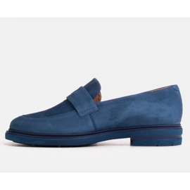 Marco Shoes Tmavě modré mokasíny na světlé podrážce námořnická modř 1