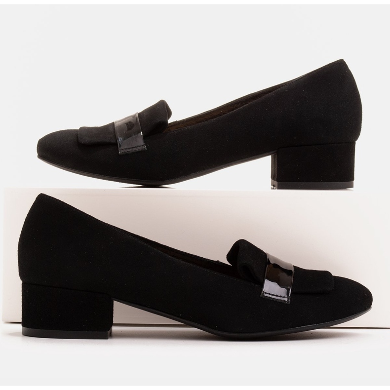 Radoskór Klasické černé dámské boty pro širší nohu černá 1