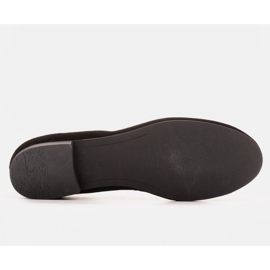 Marco Shoes Černé semišové kožené balerínky černý 1