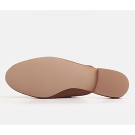 Marco Shoes Dámské semišové pantofle s ozdobou hnědý 1