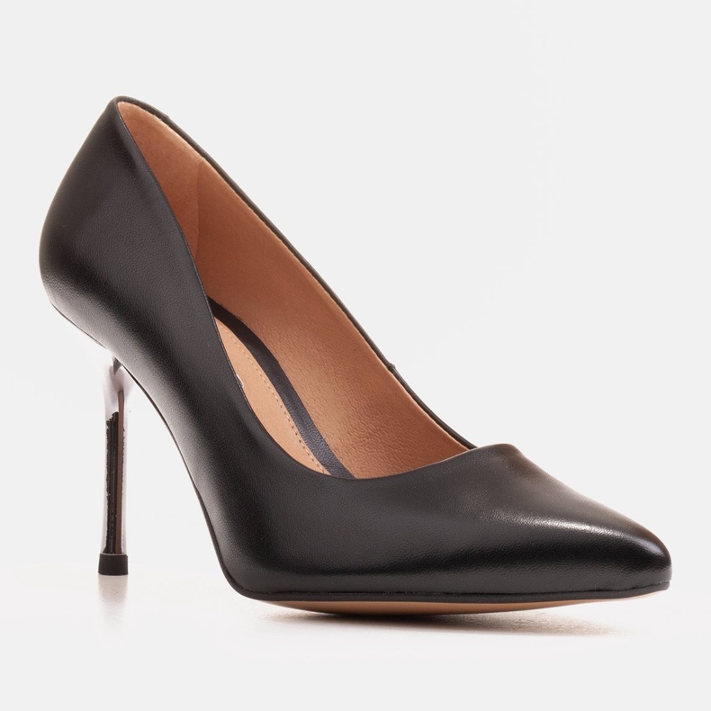 Marco Shoes Černé jehlové podpatky s kovovým podpatkem černá 1