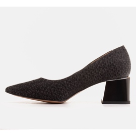 Marco Shoes Elegantní lodičky z kamzíkové kůže černá 1