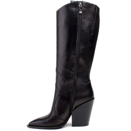 Marco Shoes Černé dámské boty Marco 1399K kovbojské boty černý 1