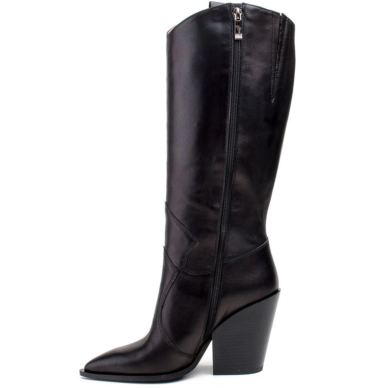 Marco Shoes Černé dámské boty Marco 1399K kovbojské boty černý 1