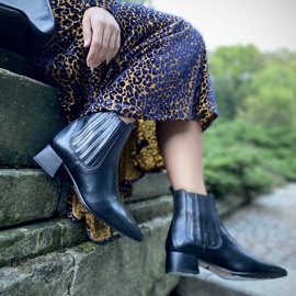 Marco Shoes Teplé, elegantní boty s elastickou gumou v horní části černá 2