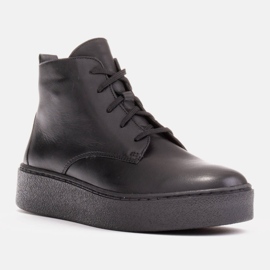 Marco Shoes Nízké šněrovací boty z měkké kůže černý 1