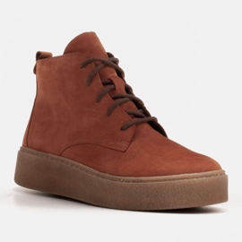 Marco Shoes Nízké šněrovací boty z měkké kůže pomerančový 1