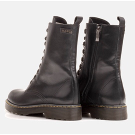 Marco Shoes Vysoké kotníkové boty, kozačky zavázané na průsvitné podrážce černá 7