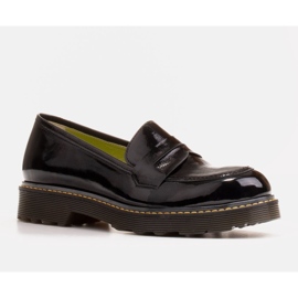 Marco Shoes Černé dámské boty na tlustém průhledném dně černý 1