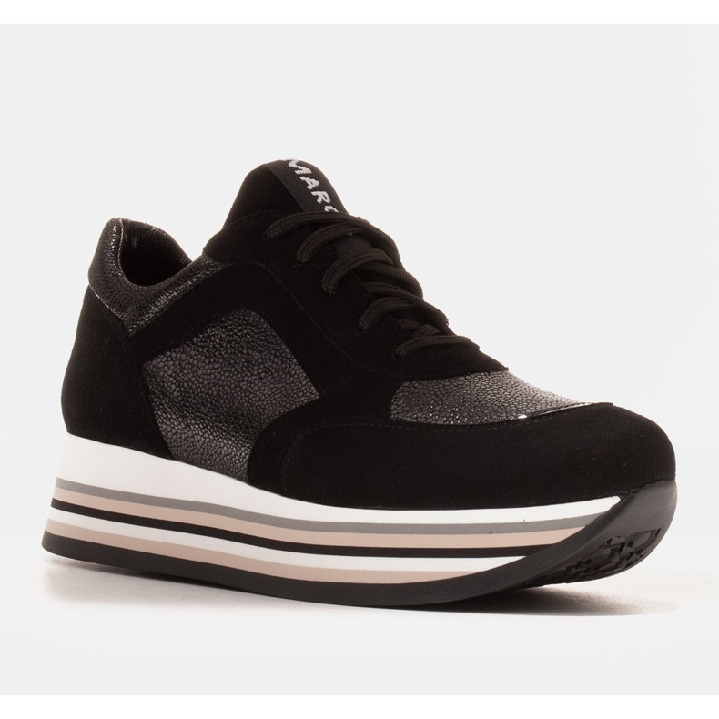 Marco Shoes Lehké tenisky na silné podrážce z přírodní kůže černý 1