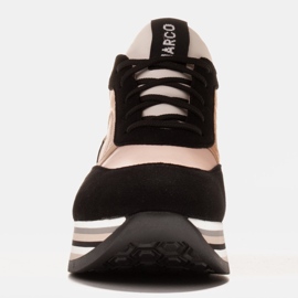 Marco Shoes Lehké tenisky na silné podrážce z přírodní kůže černý růžový 1