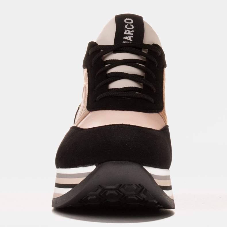 Marco Shoes Lehké tenisky na silné podrážce z přírodní kůže černý růžový 1