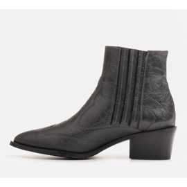 Marco Shoes Šedé kovbojské boty z lícové kůže bez izolace šedá 1