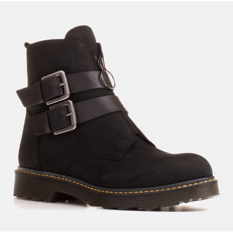 Marco Shoes Dámské černé kozačky na tlustém průhledném dně černý 1