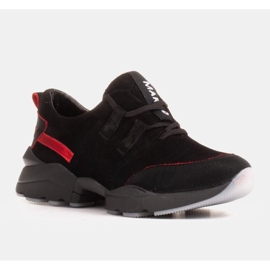 Marco Shoes Sportovní tenisky z kvalitního přírodního semiše černá 1