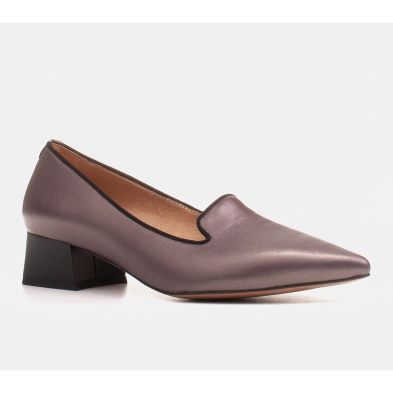 Marco Shoes Dámské lodičky se zajímavou kůží na nízkém podpatku hnědý 1 Marco Shoes Dámské lodičky se zajímavou kůží na nízkém podpatku hnědý 1