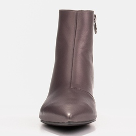 Marco Shoes Boty Marco 1653b na nízkých podpatcích v kůži hnědý 1