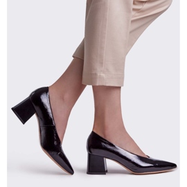 Marco Shoes Elegantní černé dámské lodičky z laku černý 1