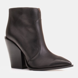 Marco Shoes Dámské kovbojské boty z přírodní kůže černá 1