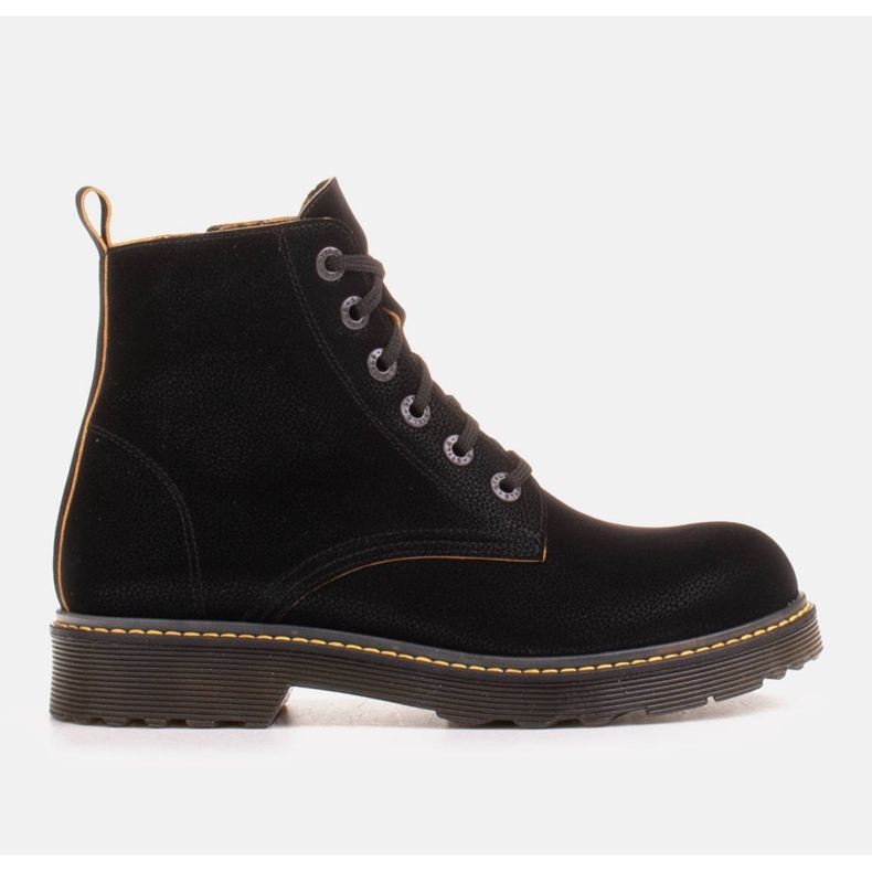 Marco Shoes Vysoké kotníkové boty, kozačky zavázané na průsvitné podrážce černý 1