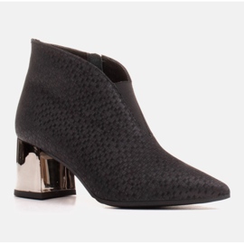 Marco Shoes Štíhlé boty s gumou v horní části a kovovou patou černý 2